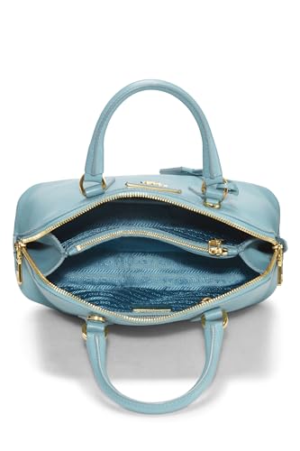 Prada Promenade Luxury Handbag Saffiano Blue Small Travel Bag Small Blue 1