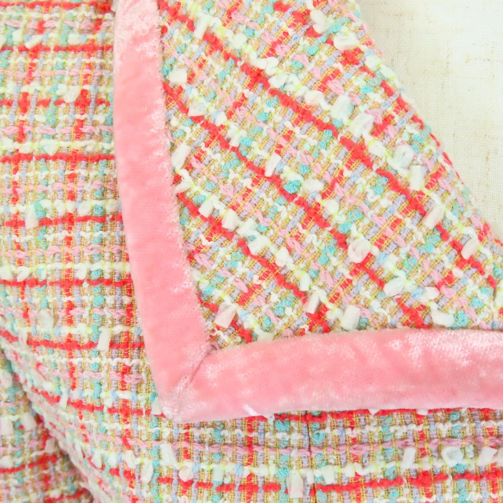 Chanel setup Wool Cotton Nylon 38 Pink Handbag