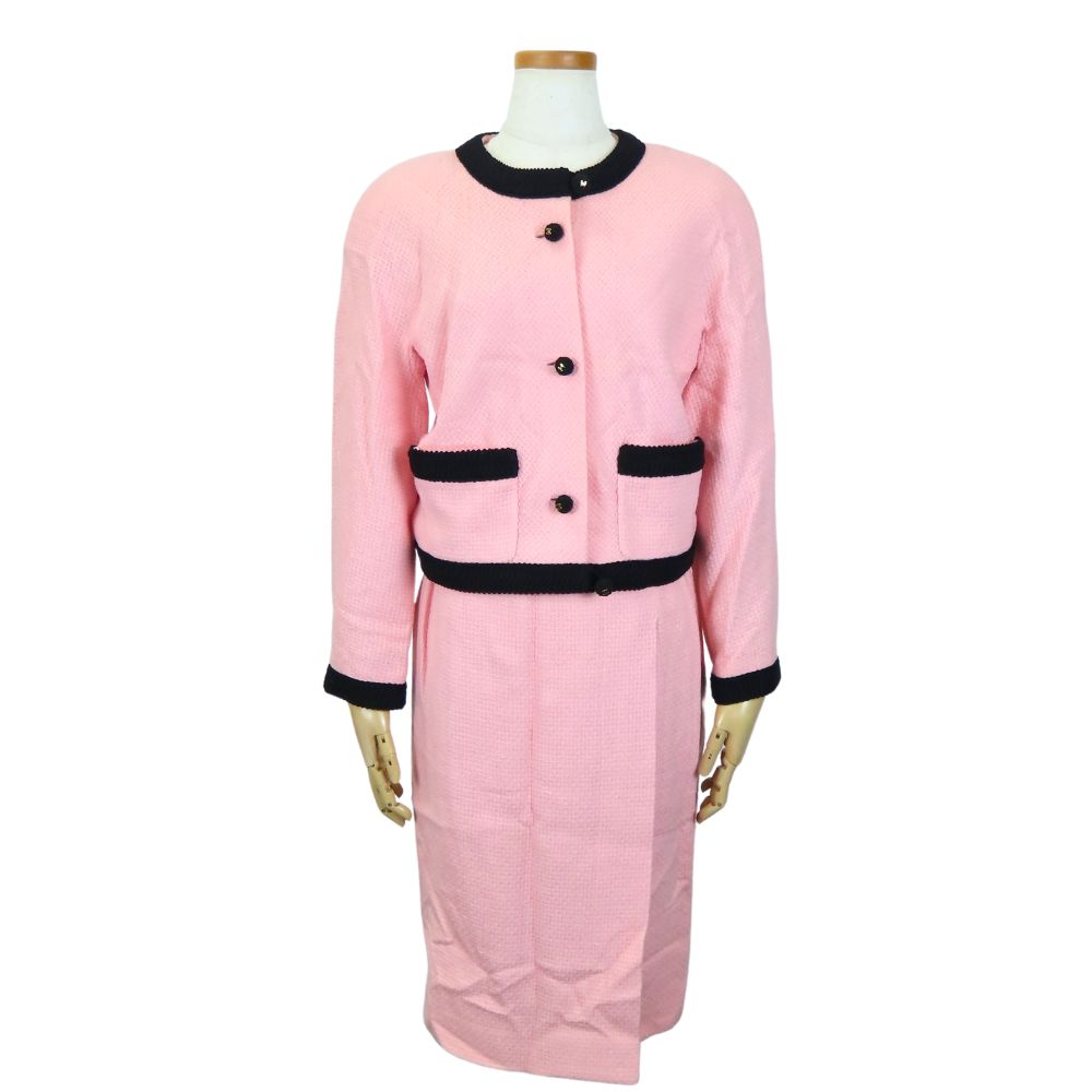 Chanel setup Wool Silk 36 Pink Handbag