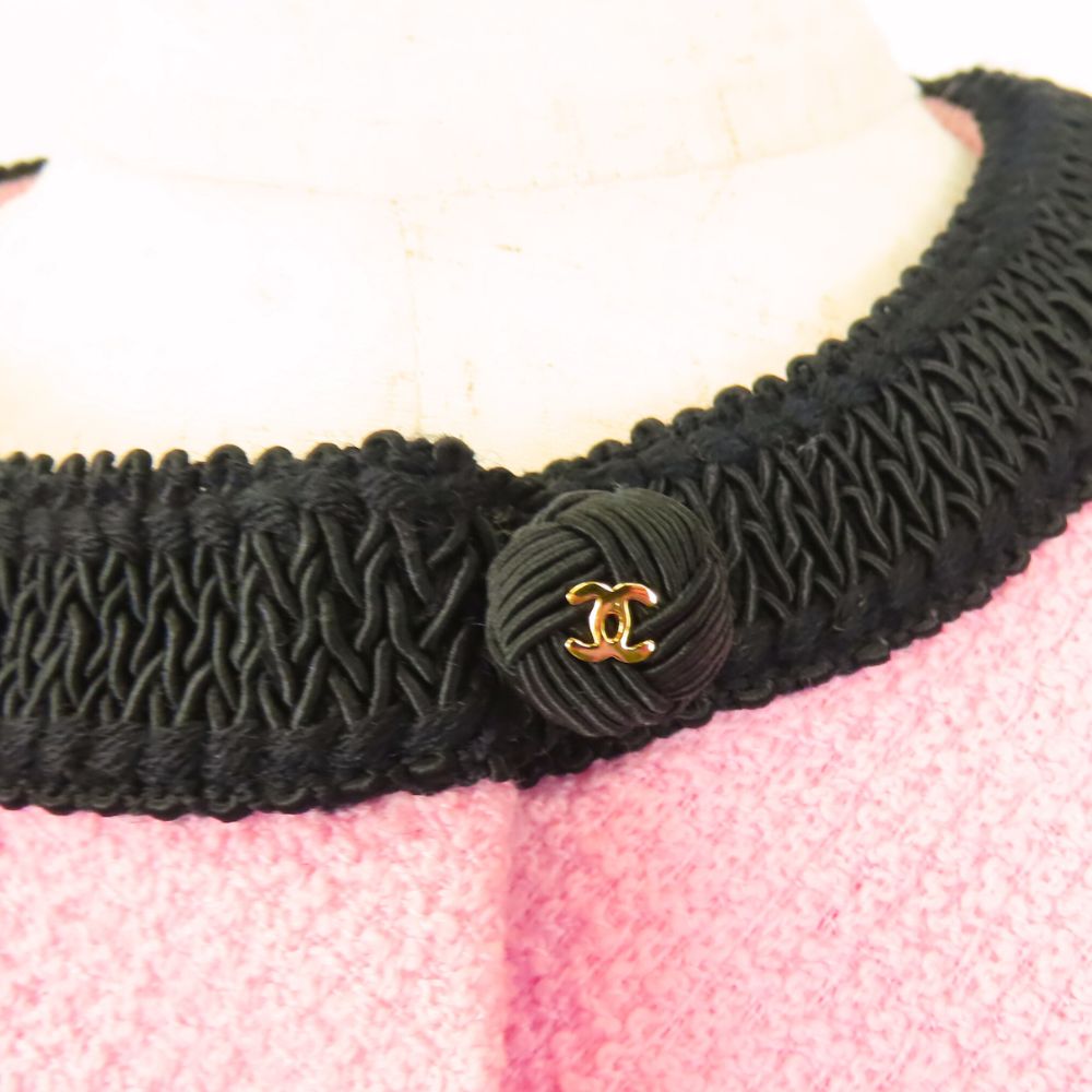 Chanel setup Wool Silk 36 Pink Handbag