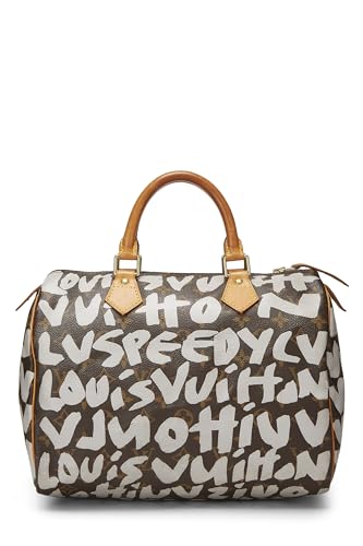 Louis Vuitton,  Stephen Spro  x Louis Vuitton Monogram Grey Graffiti Speedy 30, Grey