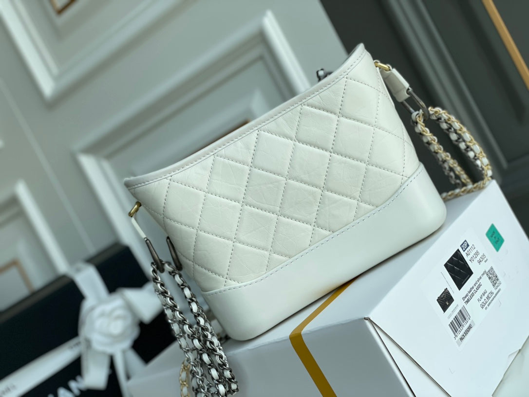 CHL CO-CO Gabrielle 7.8in 20cm White Shoulder Bag