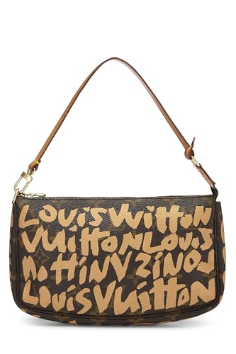 Louis Vuitton,  Stephen Spro  x Louis Vuitton Beige Monogram Graffiti Pochette Accessoires, Beige