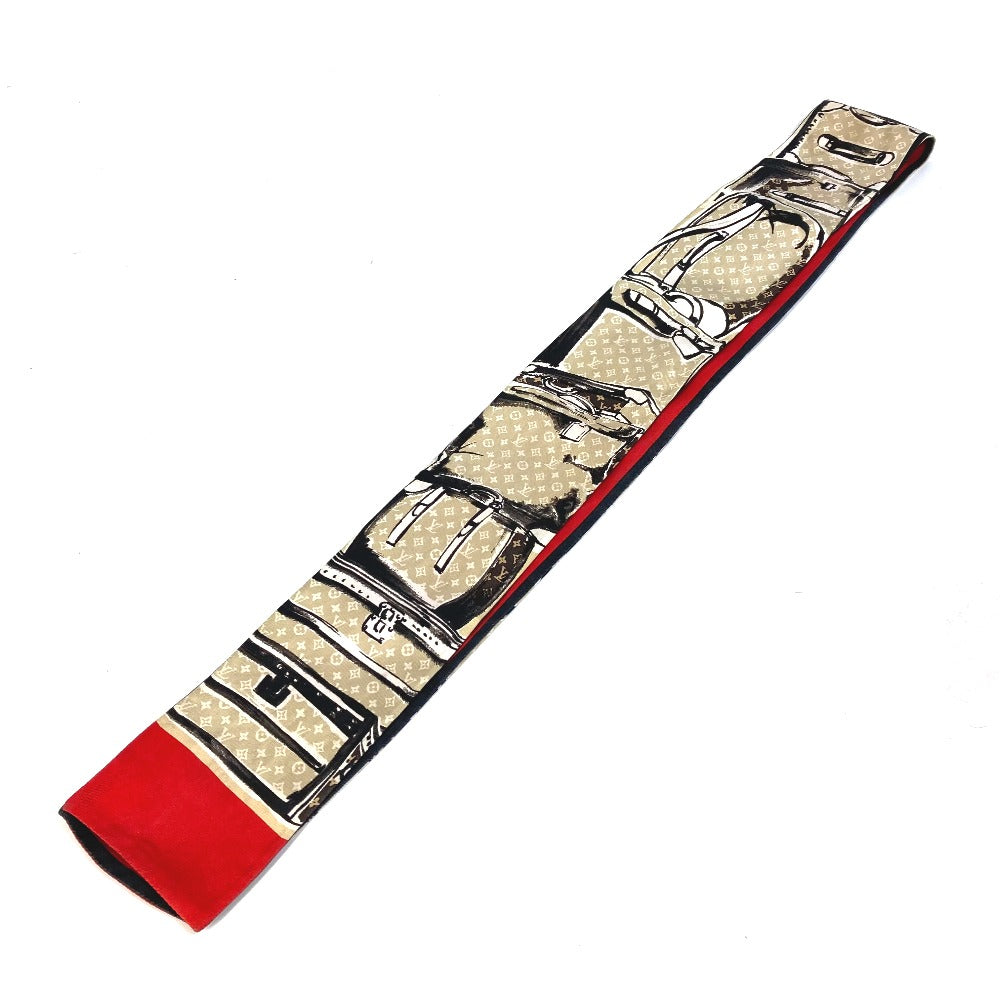 Louis Vuitton scarf M73964 silk Bando trunk Monogram Beige