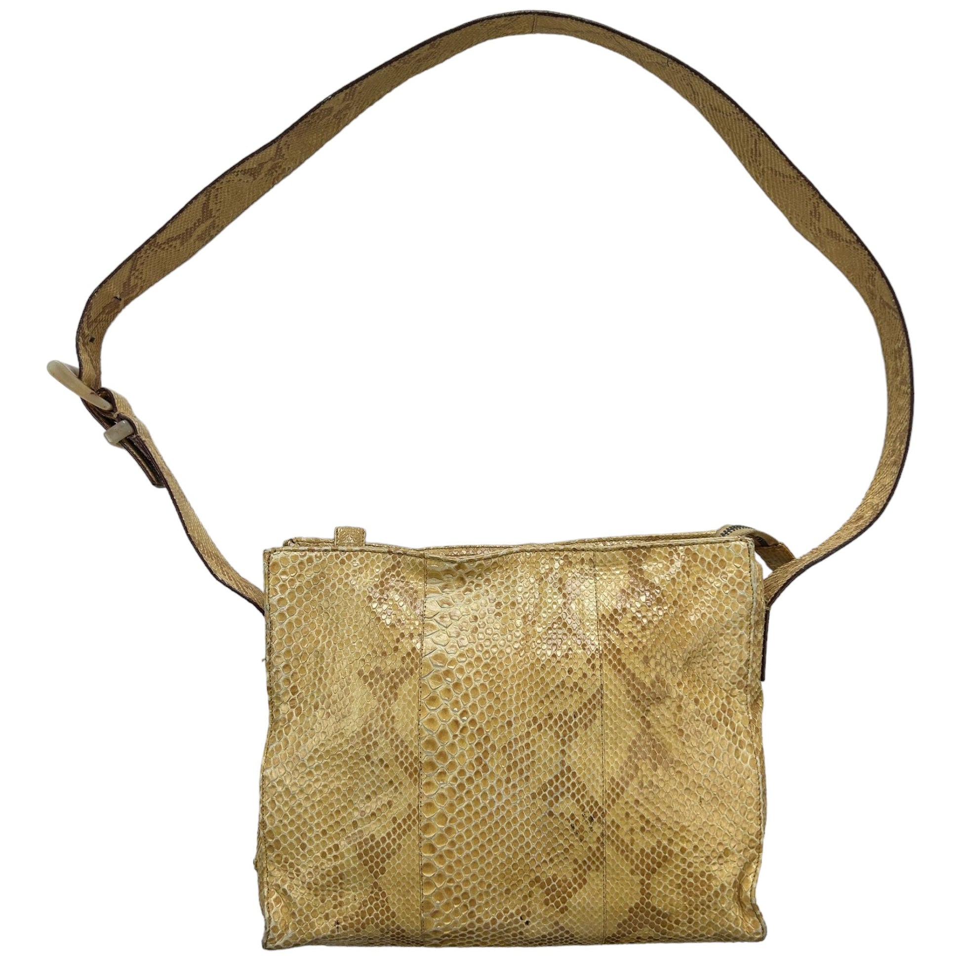 Prada Shoulder Bag Leather Python Yellow