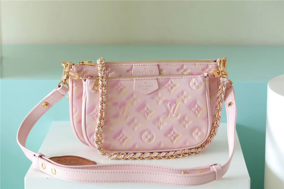 Top Quality Multi Pochette Accessoires Empreinte For Monogram Pink Travel Bag
