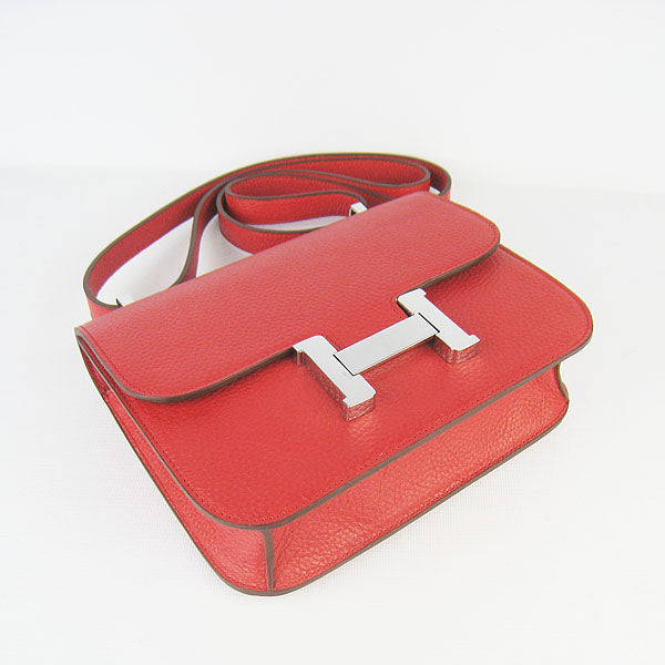Hermes Luxury Constance Cowskin Bag H Leather Red Travel Bag