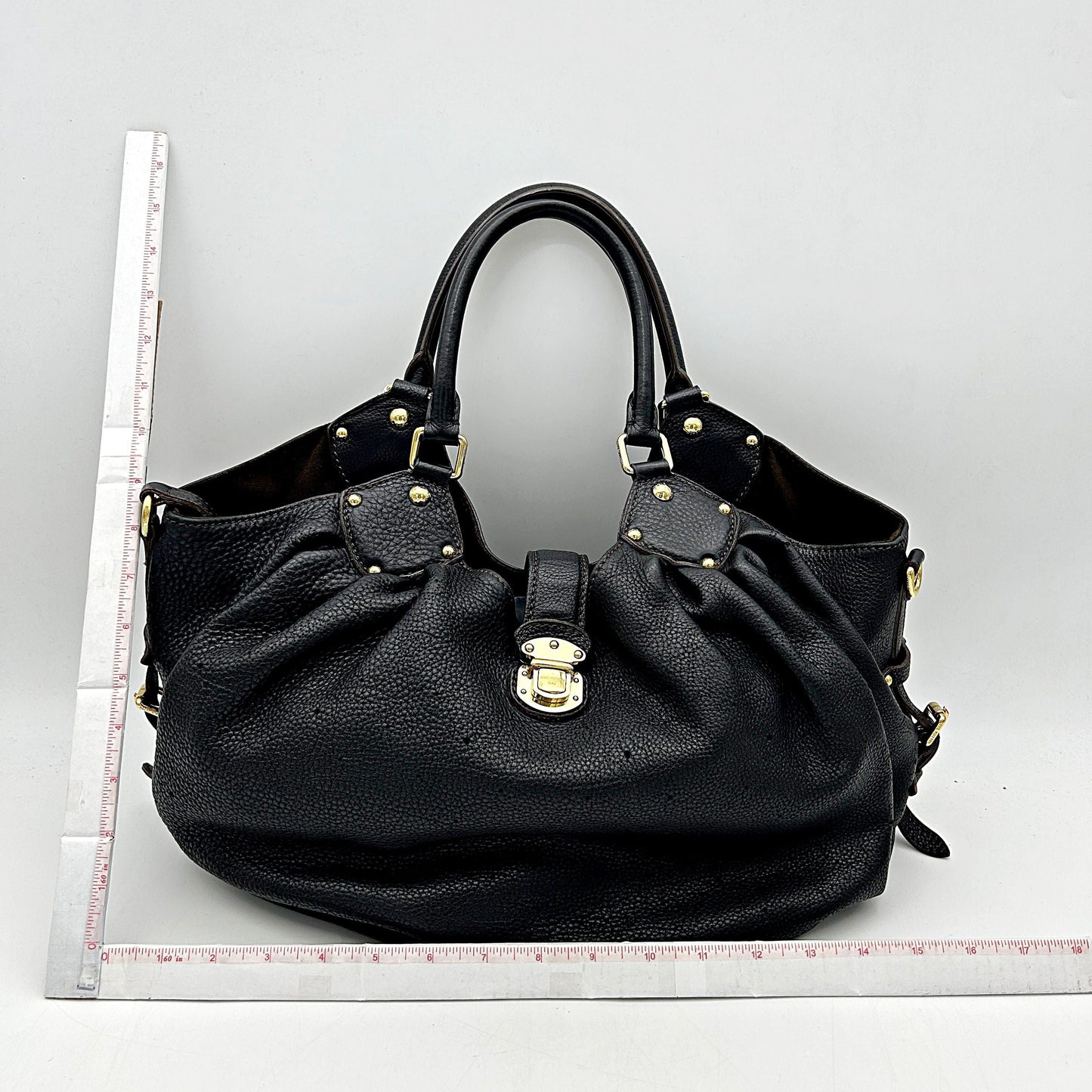 Louis Vuitton Black Monogram Mahina Leather XL Bag Louis Vuitton LA12408