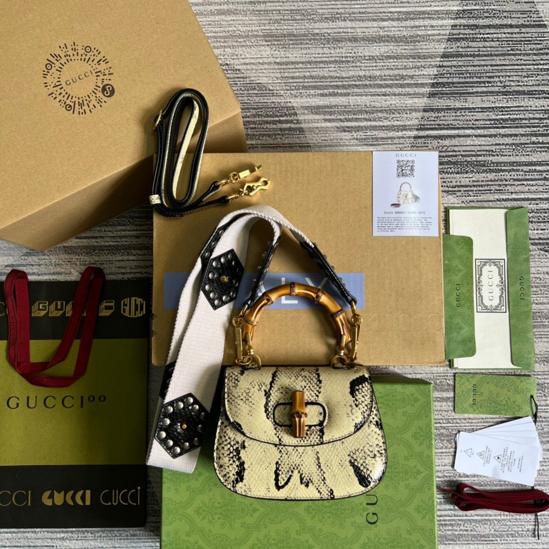 gg Bamboo Natural , s Mini Top Handle Mini Bag