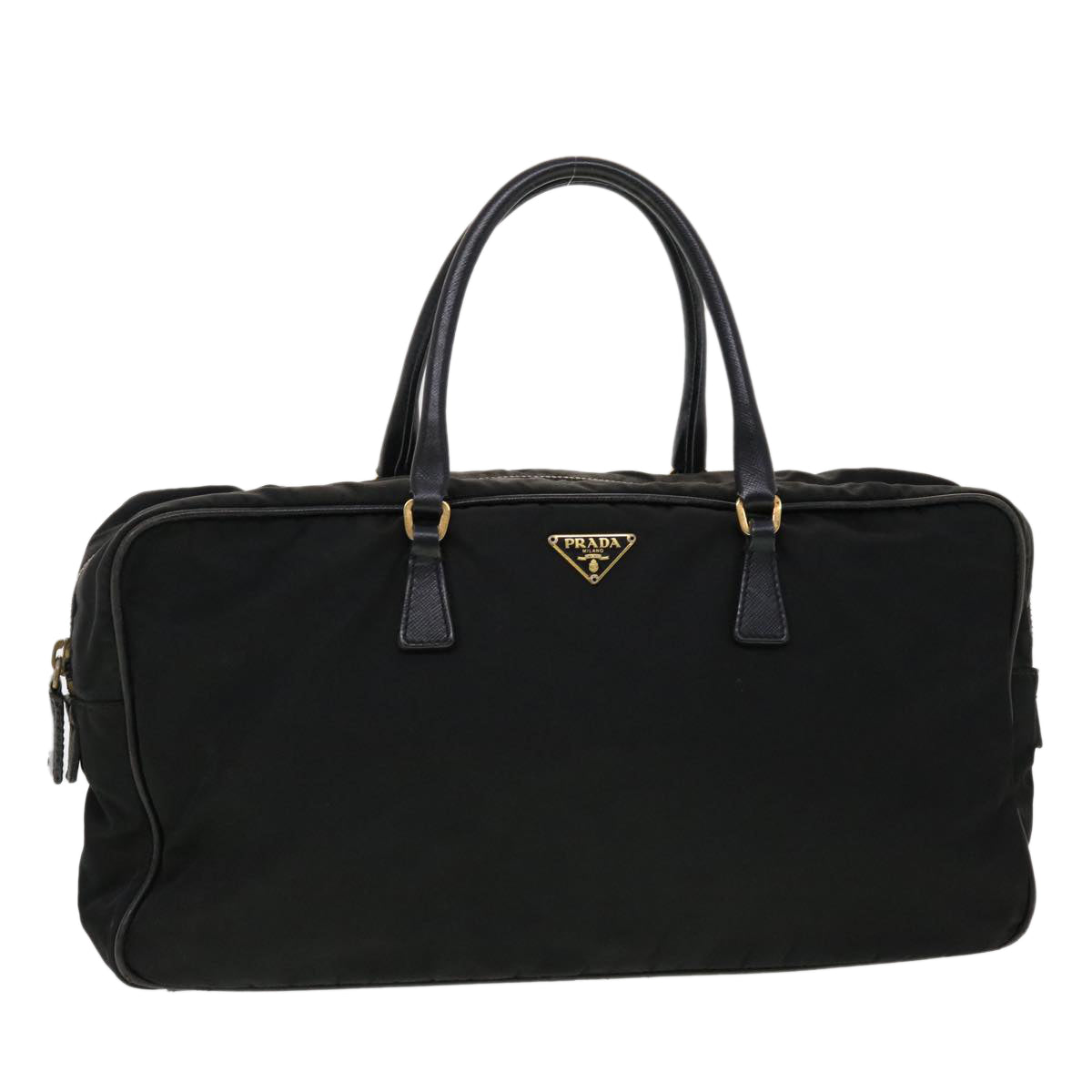 Prada Hand Bag Auth Nylon Black Travel Bag Black Auth 43229