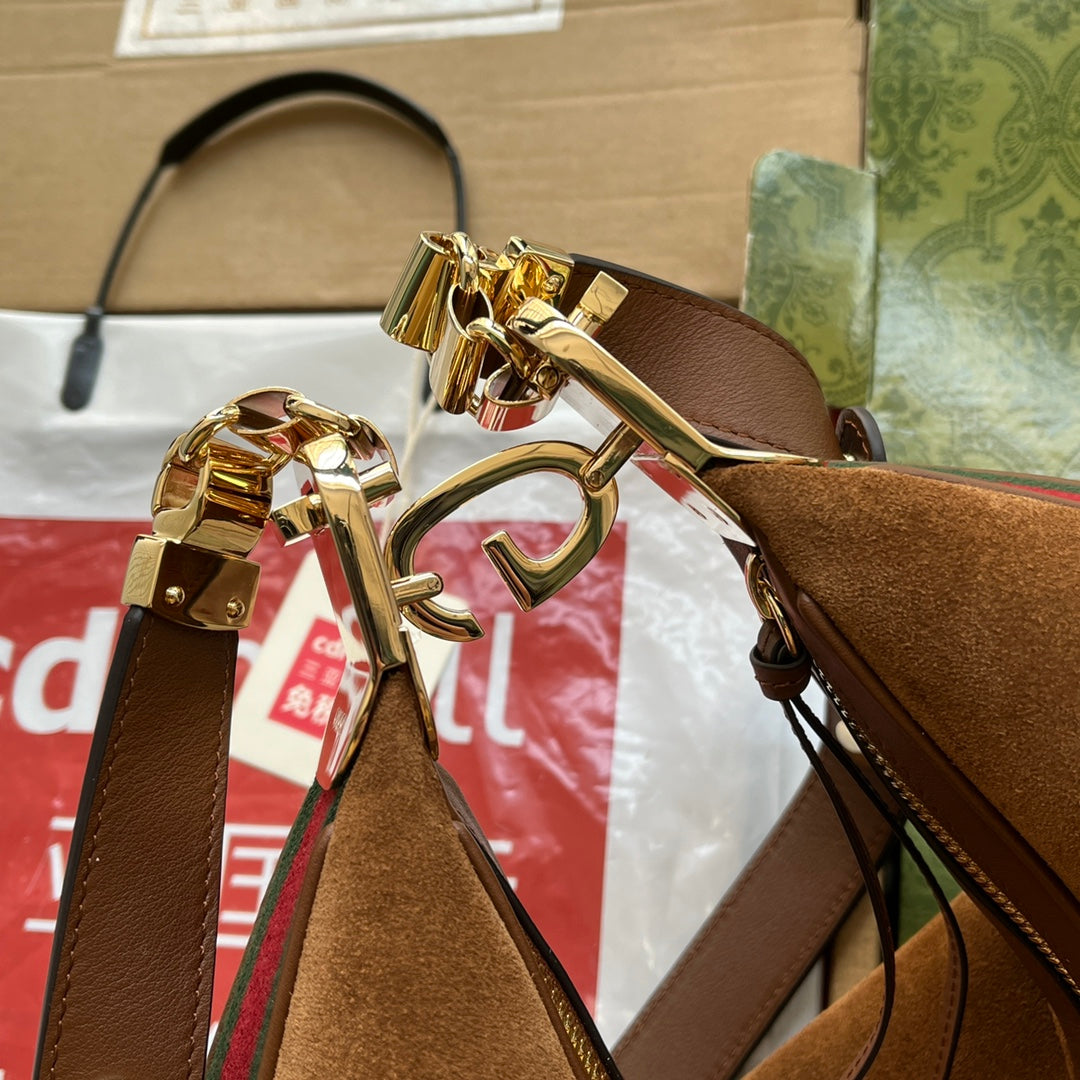gg Atache Dark , ’s Brown Large Shoulder Bag