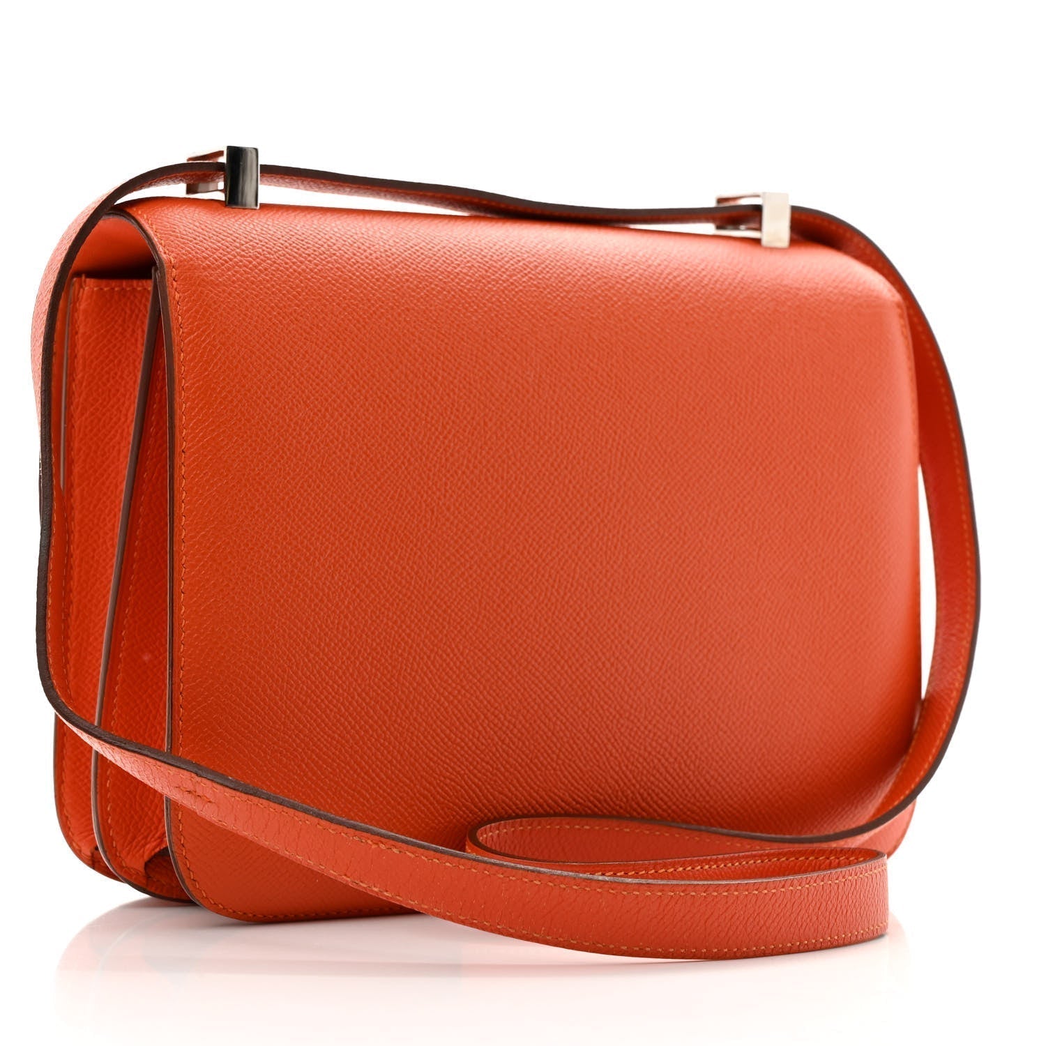 Hermes Epsom Constance Handbag Orange Travel Bag
