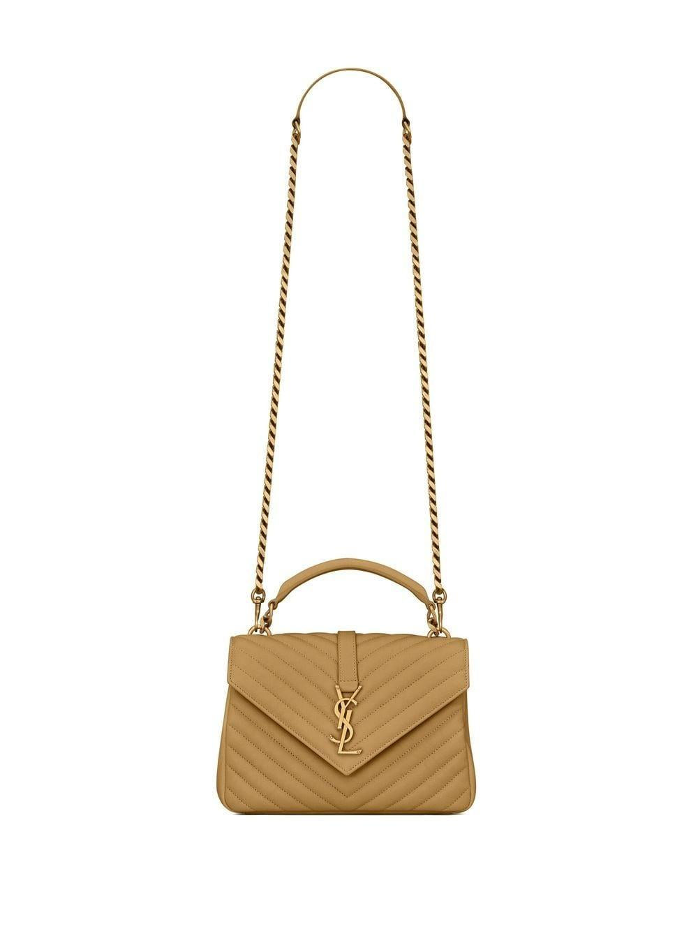 YSL Saint Laurent Trending Women Bo Mng College Poncho In Gold Travel Bag