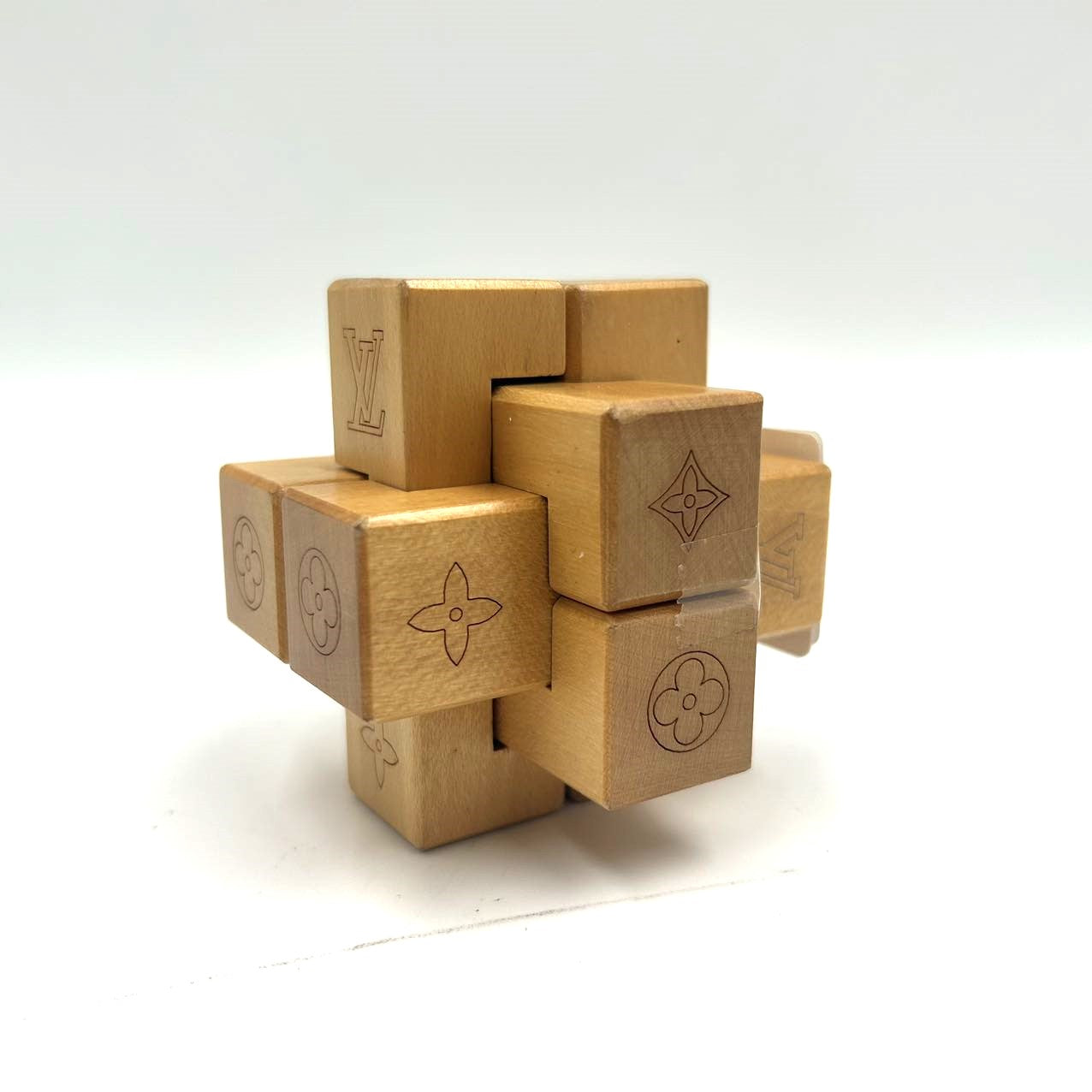 Louis Vuitton Le Pateki Wood Cube Puzzle Fashion Accessory
