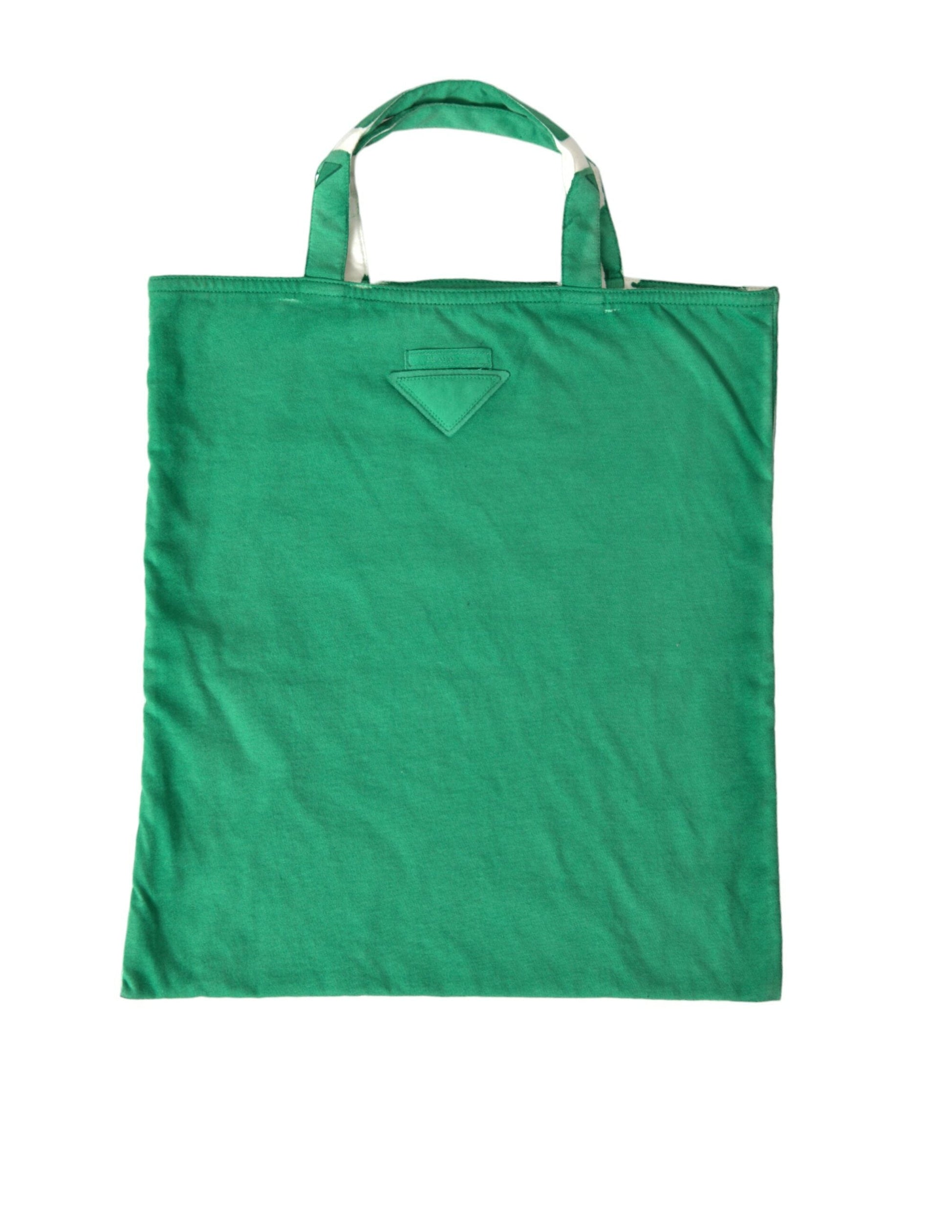 Prada Handbag Jersey Fabric Shoulder Shopping Tote Shopping Women's Green Logo Shoulder Bag Women S Bag