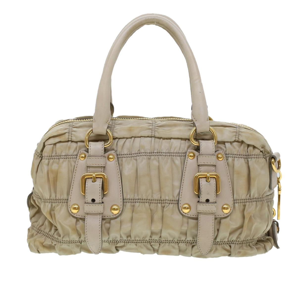 Prada Hand Bag 2Way Shoulder Bag Khaki Nylon