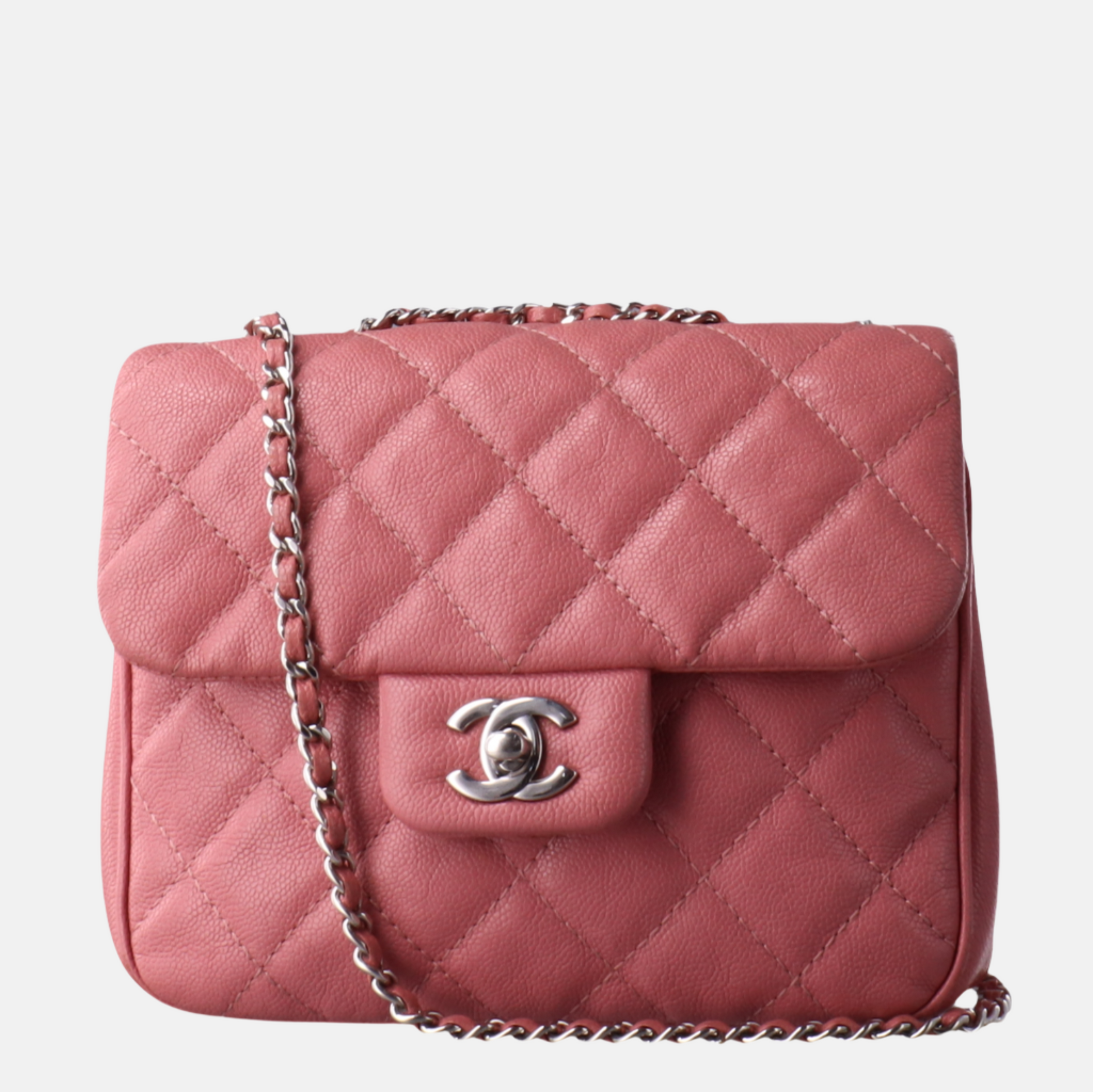 Chanel Urban Companion Flap Mauve Caviar Pink Small Leather Shoulder Bag