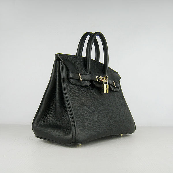 Hermes Luxury Birkin Cm Handbag Golden Black Travel Bag