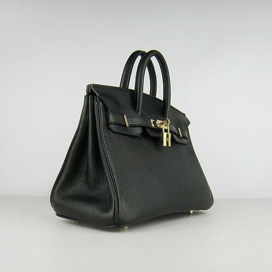 Hermes Luxury Birkin Cm Handbag Golden Black Travel Bag