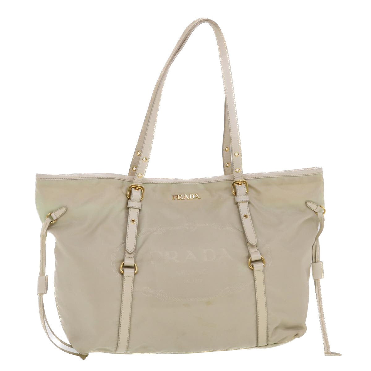 Prada Tote Bag Nylon Beige