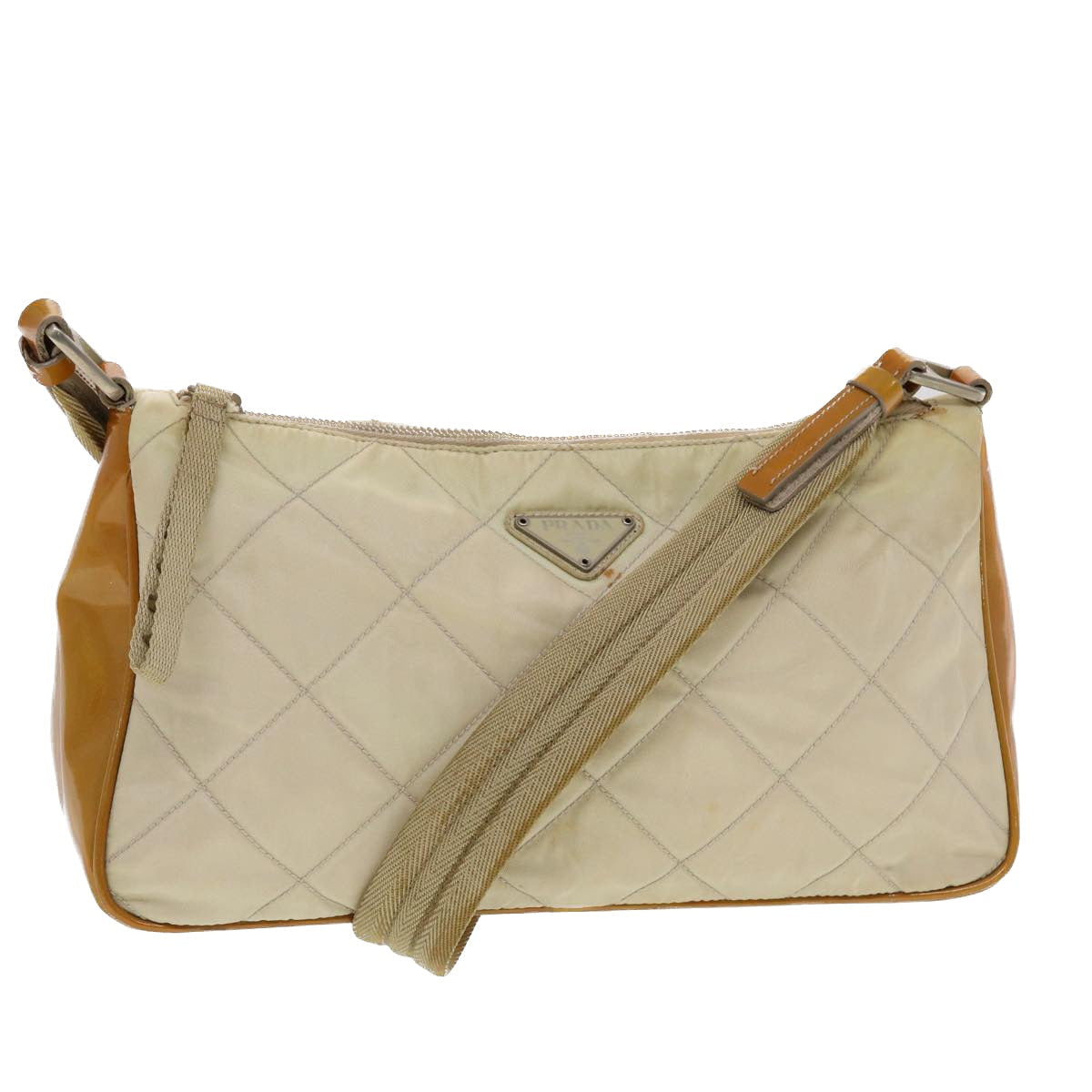 Prada Shoulder Bag Nylon Beige Nylon Beige 44521