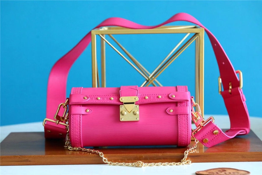 Top Quality Papillon Trunk Epi For Women Pink Crossbody Bag