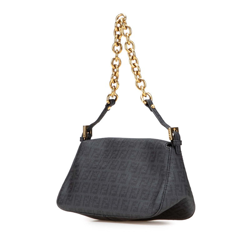 Fendi Mamma Baguette Zucchino Pvc Handbag Leather Shoulder Bag