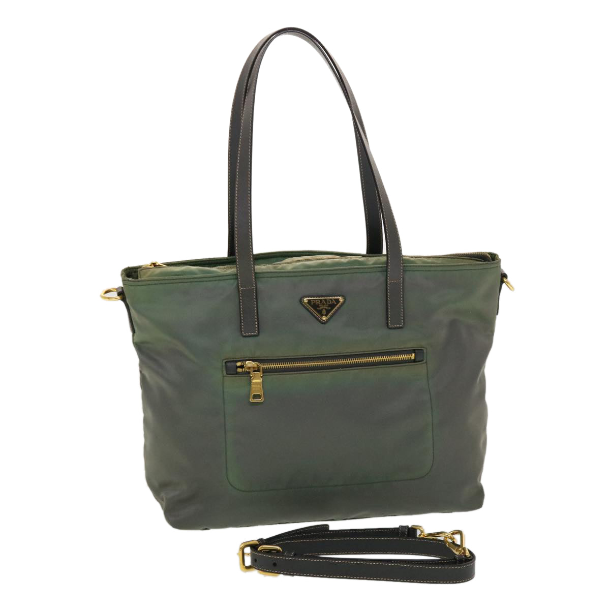 Prada Shoulder Bag 2Way Nylon Gray