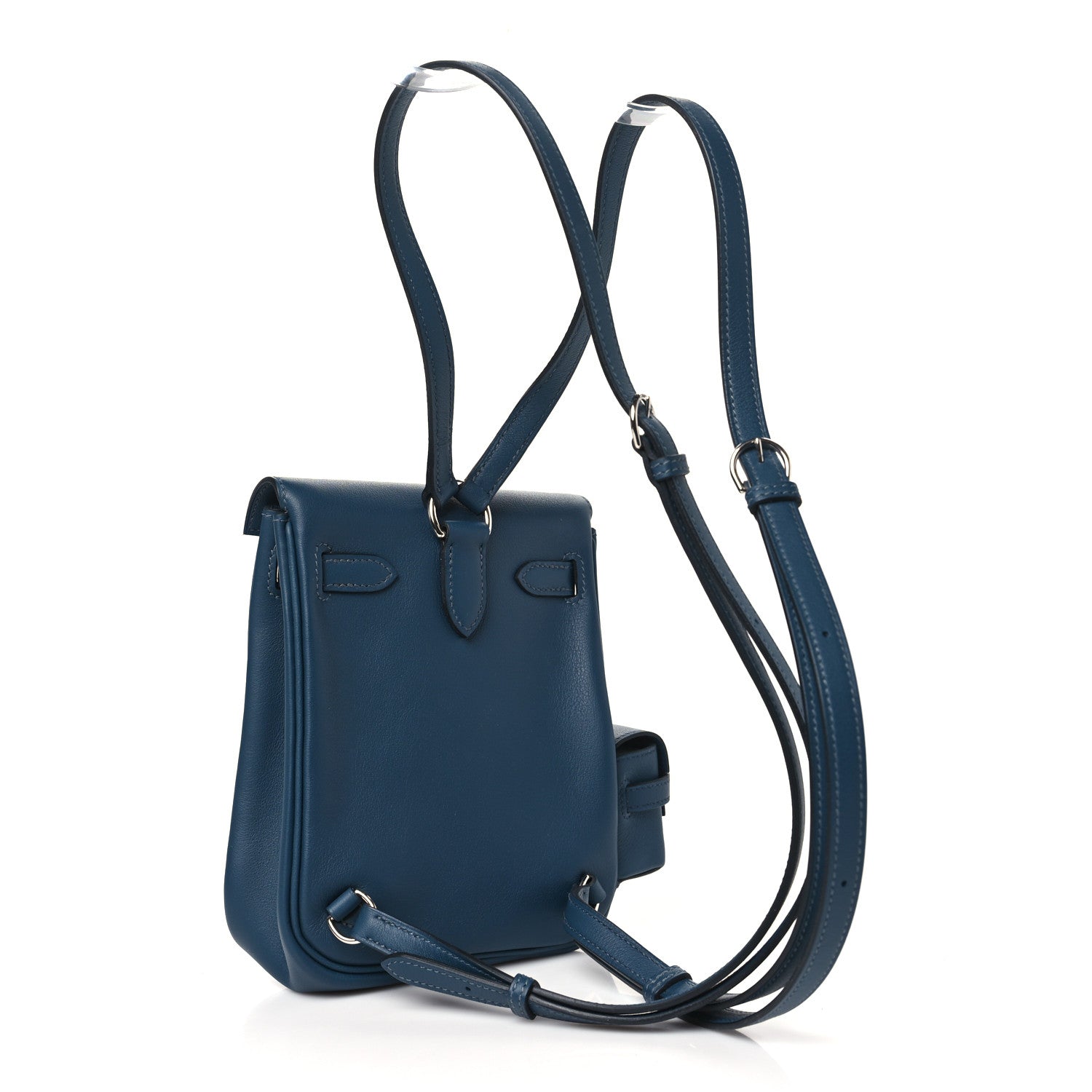 Hermes Swift Kelly Jump Backpack Bleu De Prusse