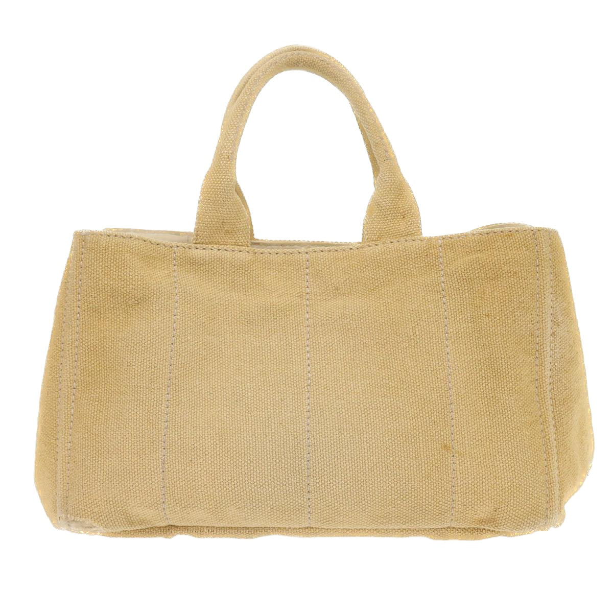 Prada Canapa Hand Bag Canvas Beige Travel Bag