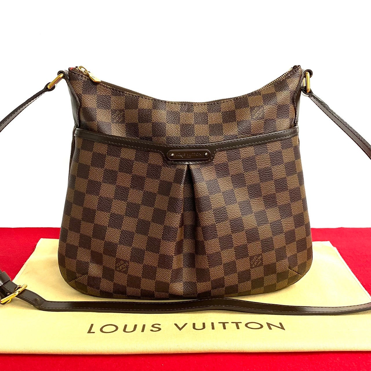 Louis Vuitton N42251 PVC Damier Bloomsbury PM Leather Brown Shoulder Bag