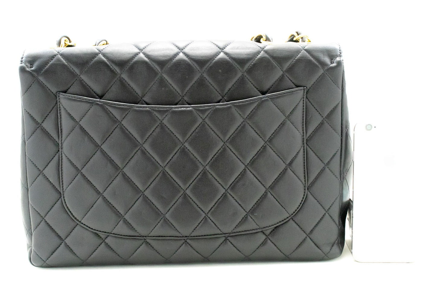 Chanel Classic Large " Chain Shoulder Bag New Black Lambskin