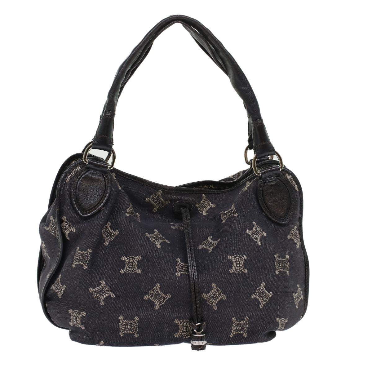Luxury Paris Macadam Shoulder Bag Navy Canvas