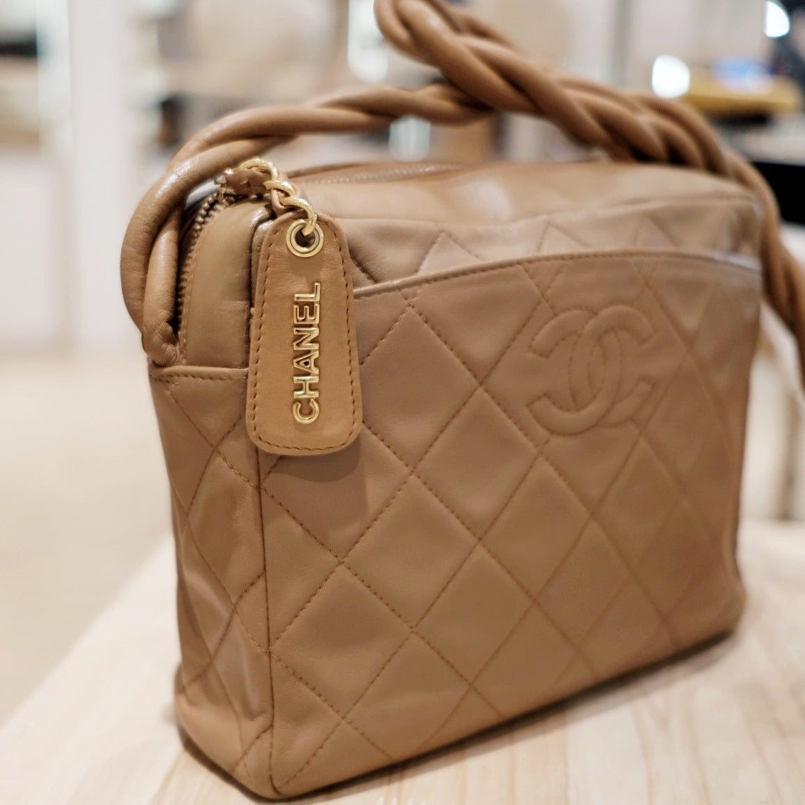 Chanel   lambskin matelasse shoulder bag