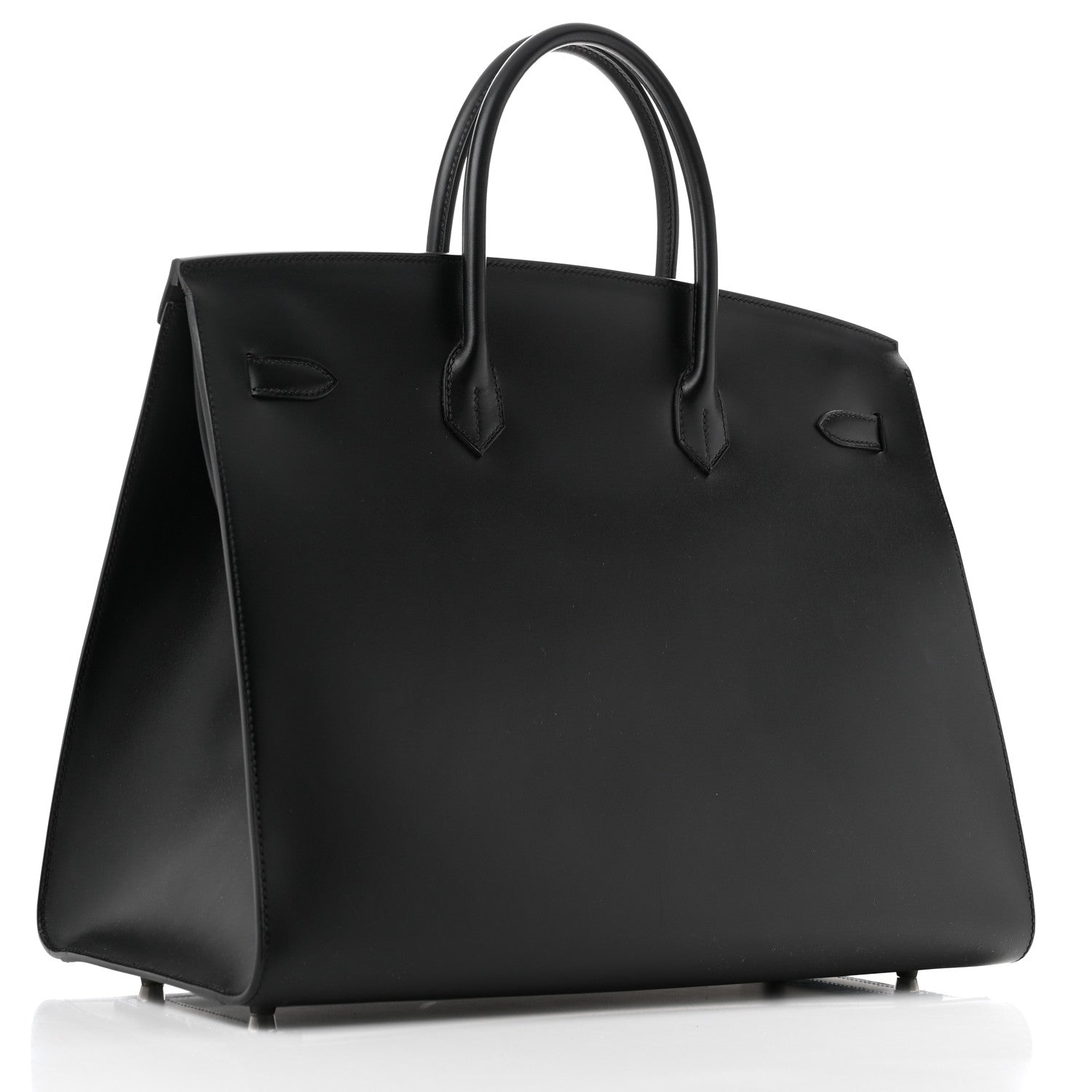 Hermes Vache Hunter Birkin Sellier Handbag Black Travel Bag