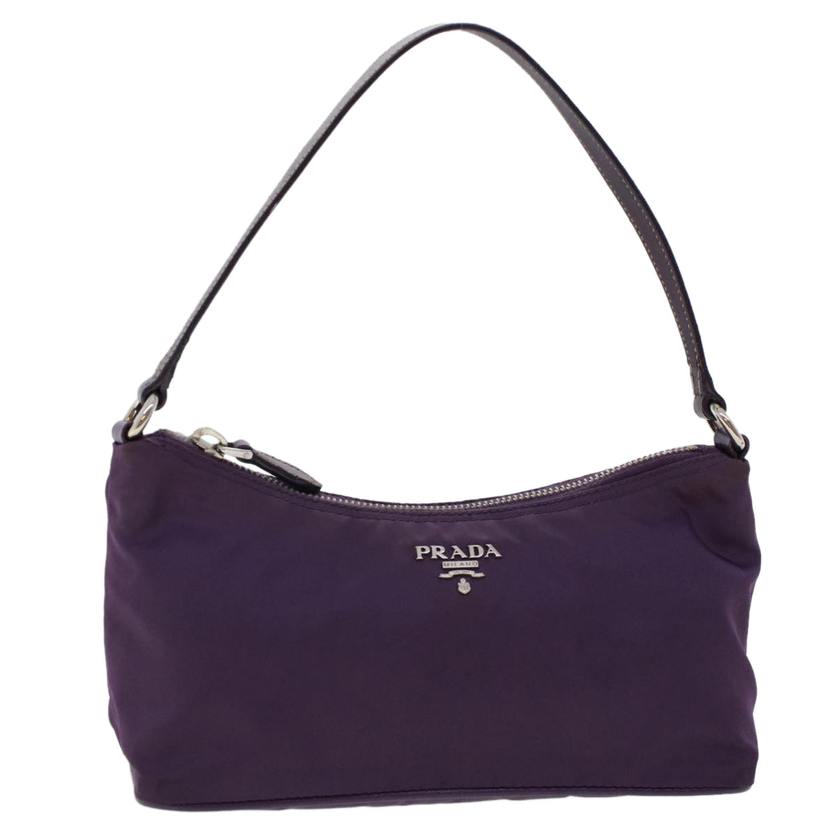 Prada Accessory Pouch Luxury Handbag Nylon Purple Clutch Bag Nylon Purple 46139