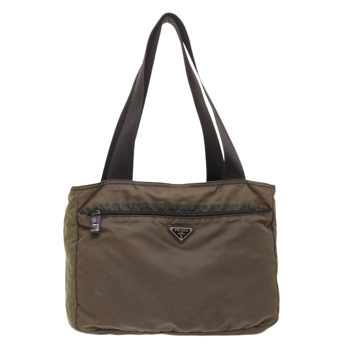 Prada Tote Bag Khaki Nylon