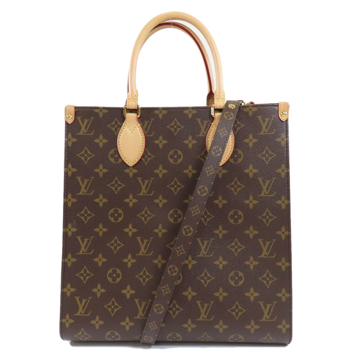 Louis Vuitton M45848 Sac Plat PM Monogram Canvas Brown Tote Bag