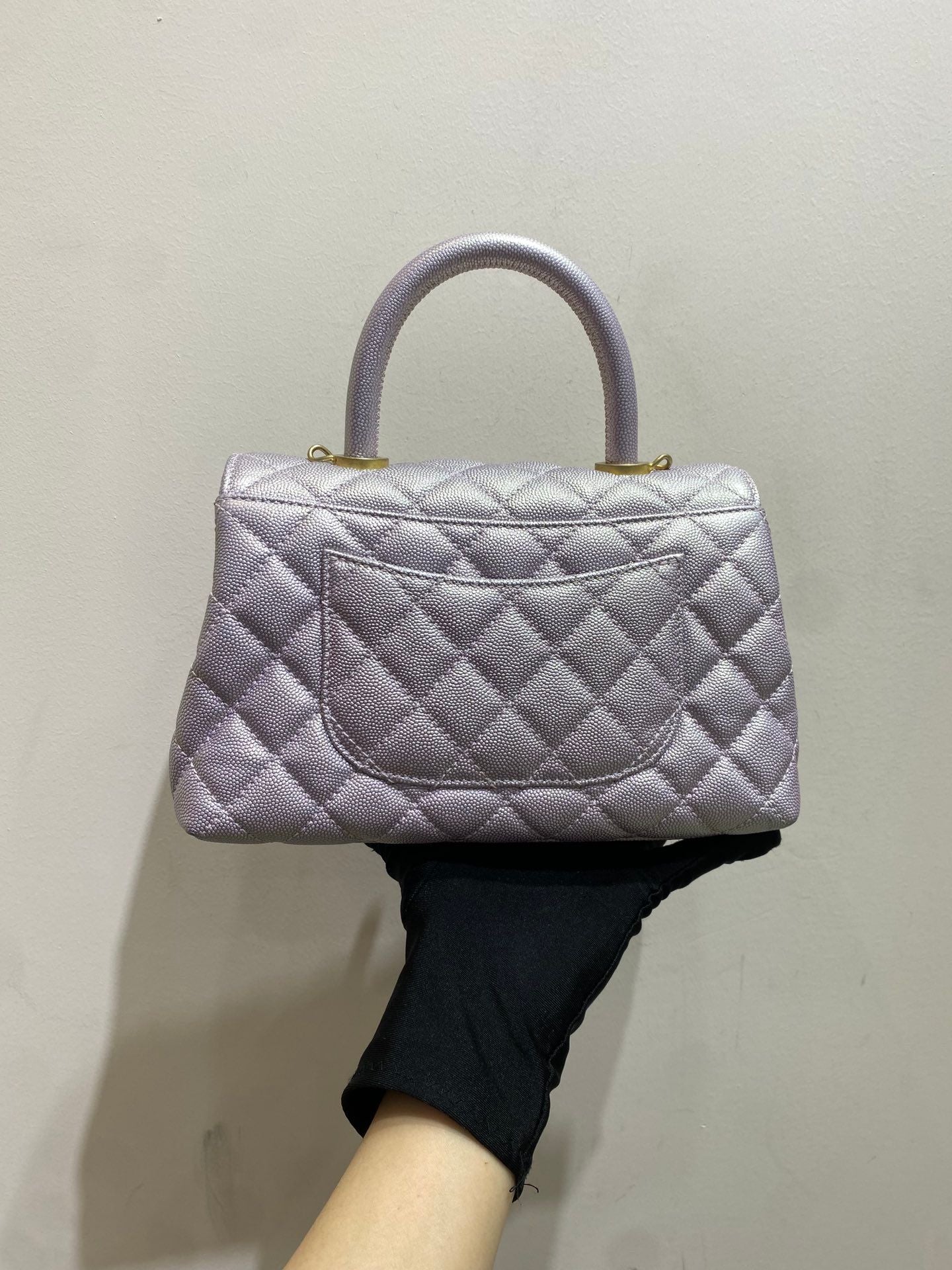 Preloved Chanel coco handle small 23cm purple 110265