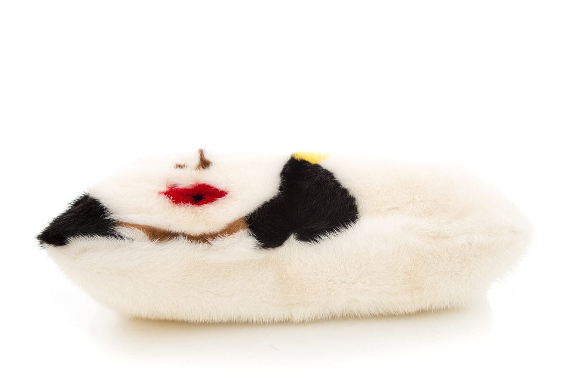 Prada Mink Face Print Clutch Multicolor Clutch Bag