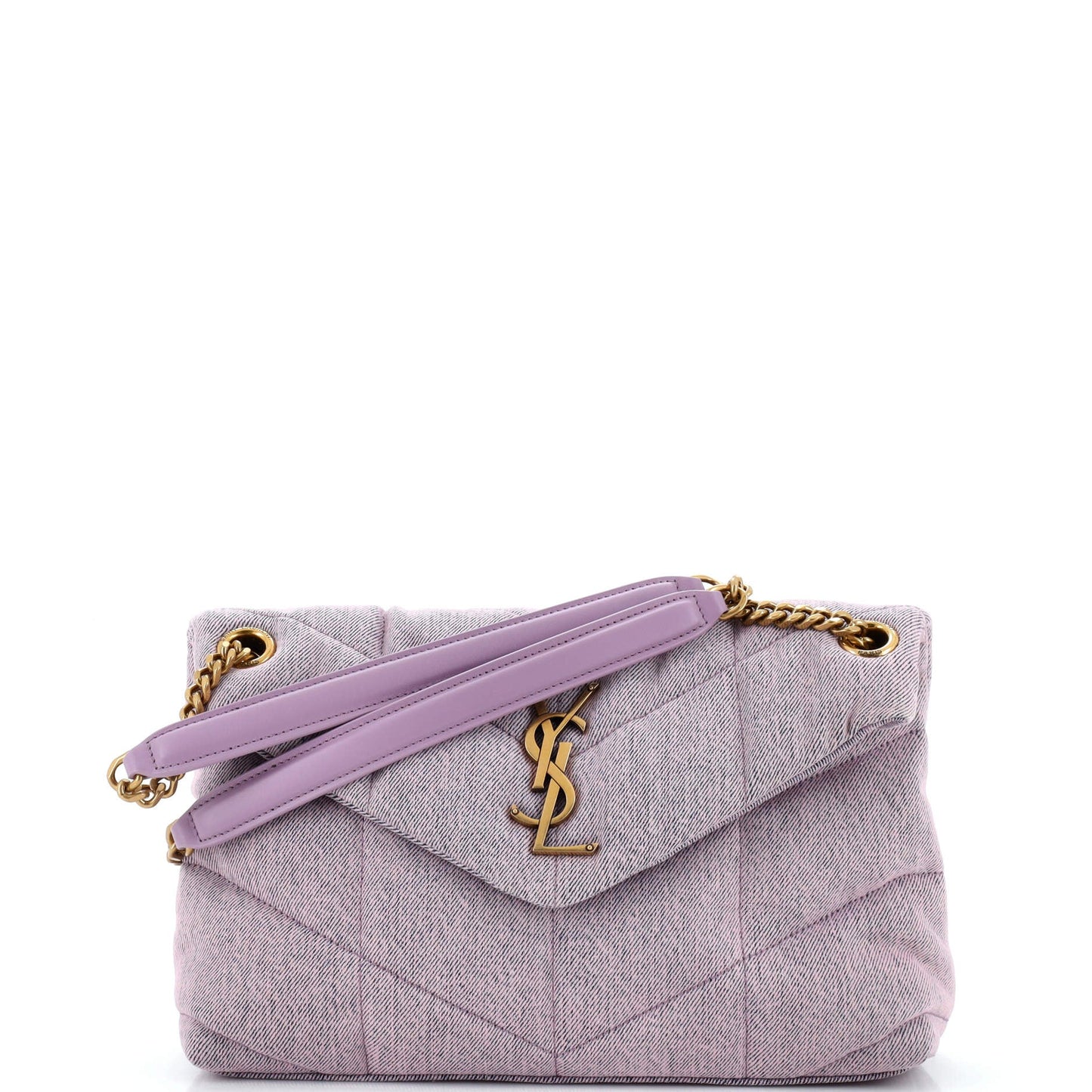 YSL Saint Laurent Saint Laurent Trending Loulou Puffer Shoulder Bag Denim Quilted