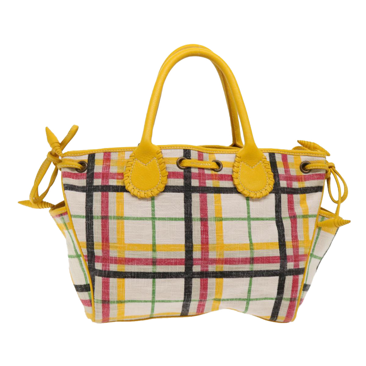Burberry Luxury Nova Check Tote Bag Auth Canvas Beige Beige Auth 46962