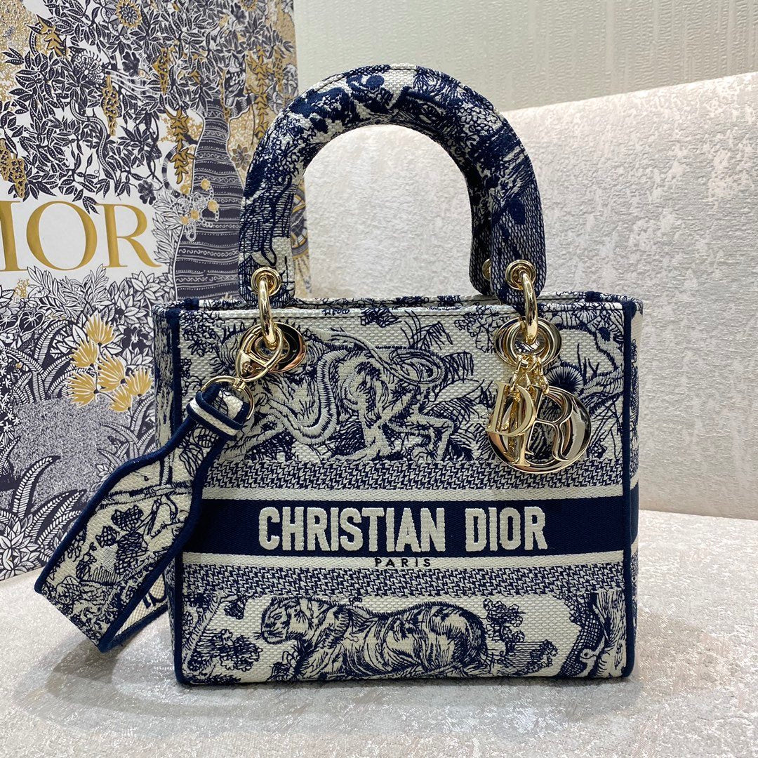 Metop Qualityum Lady Lite Toile Blue Crossbody Bag