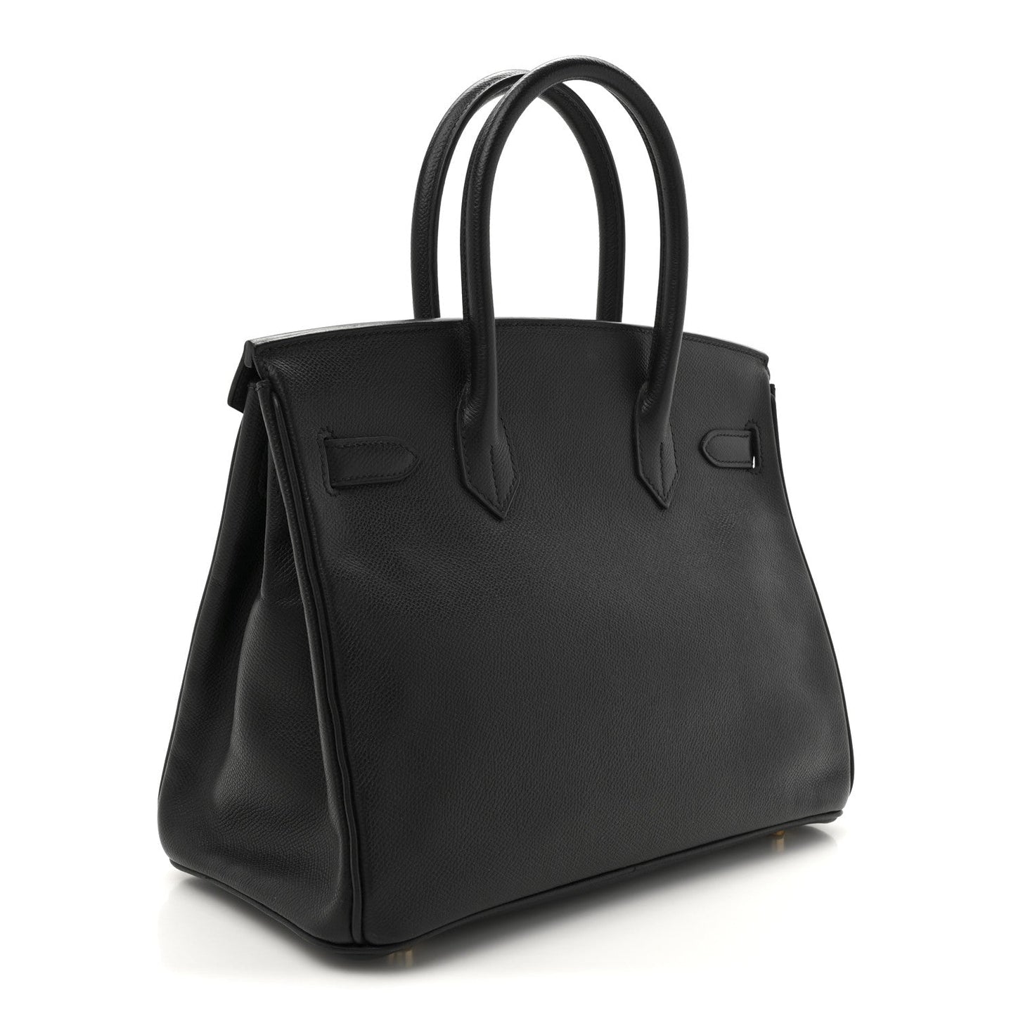 Hermes Epsom Birkin Handbag Black Travel Bag 30 Black 1758562