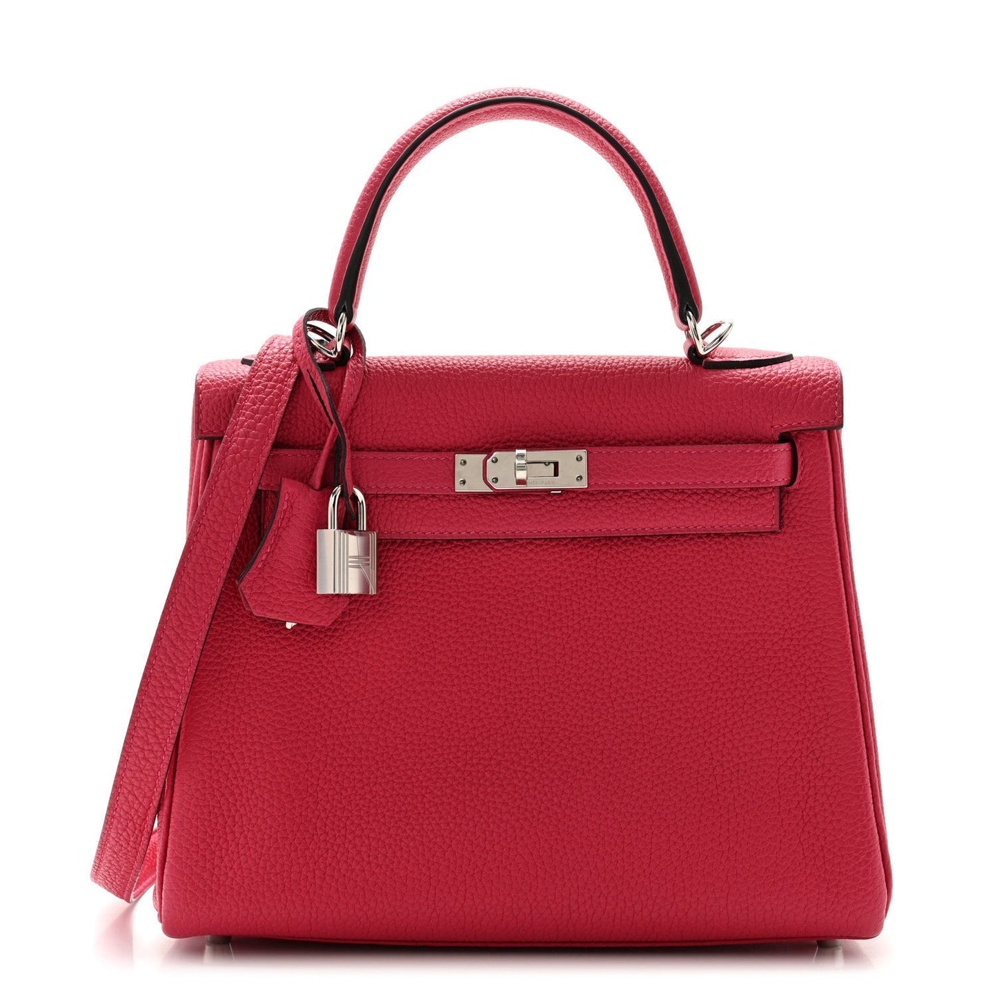 Hermes Togo Kelly Retourne Framboise Handbag Travel Bag