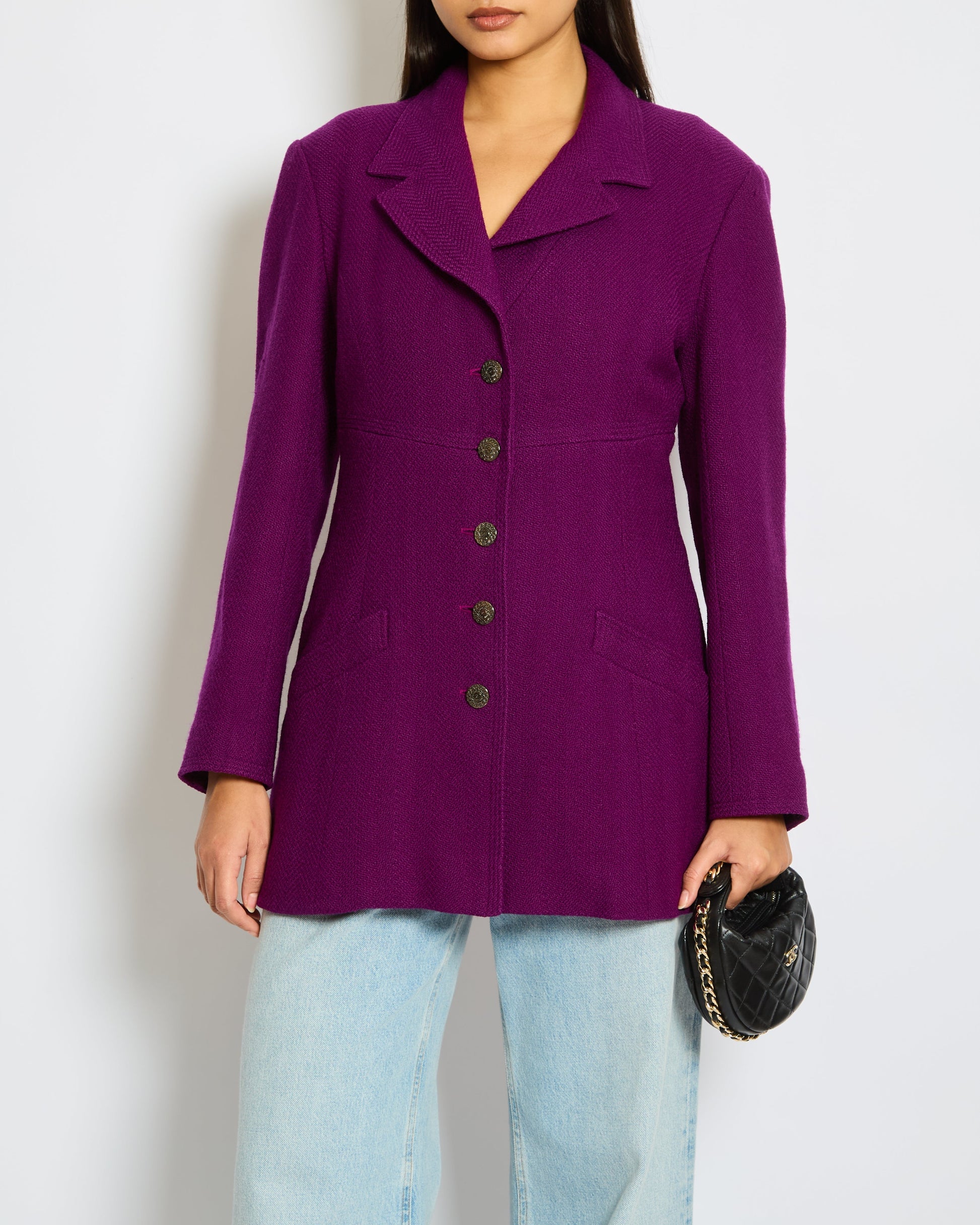 Chanel   97/A Fall Merlot Jacket Blazer Size FR 42 (UK 14)