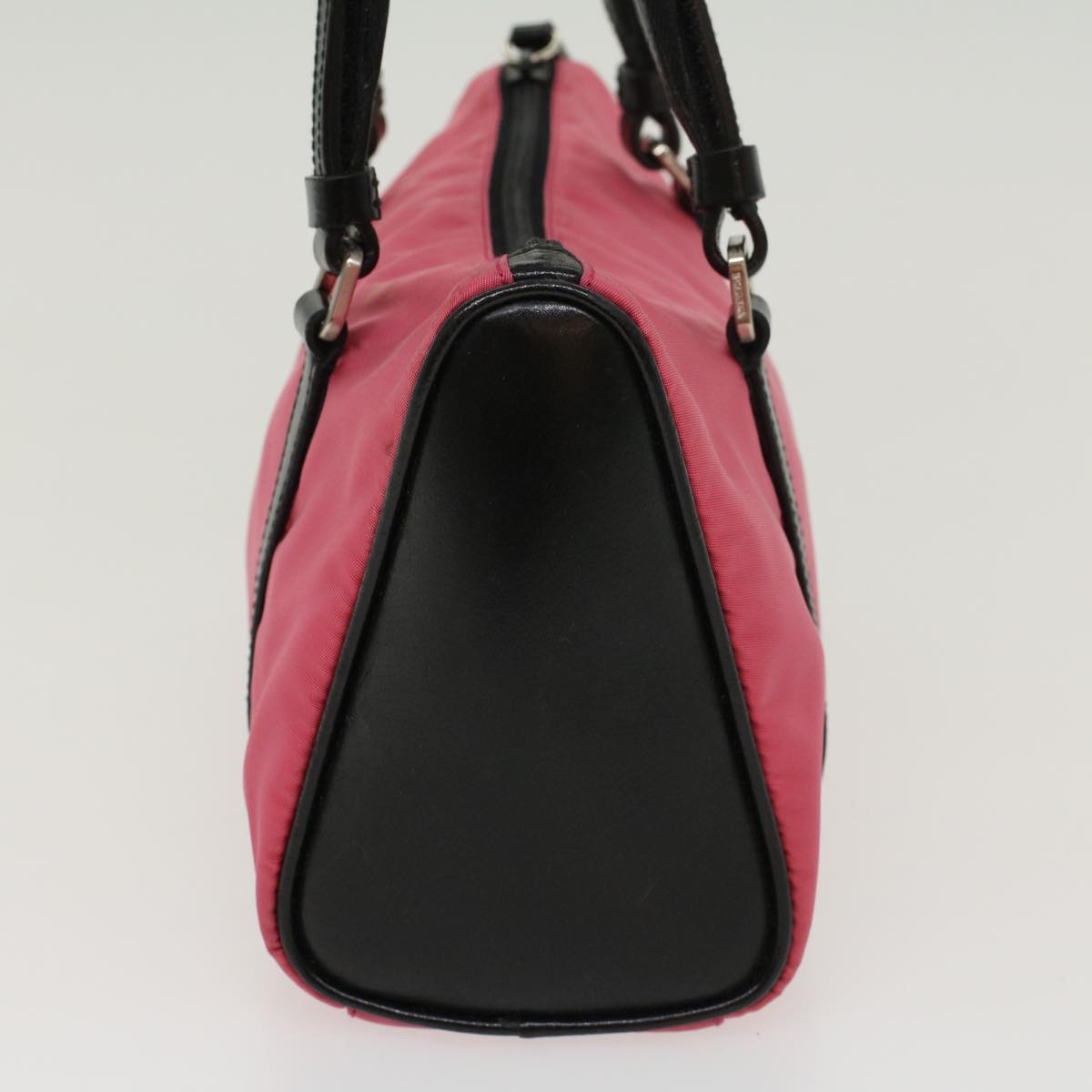 Prada Shoulder Bag Auth Leather Nylon Pink