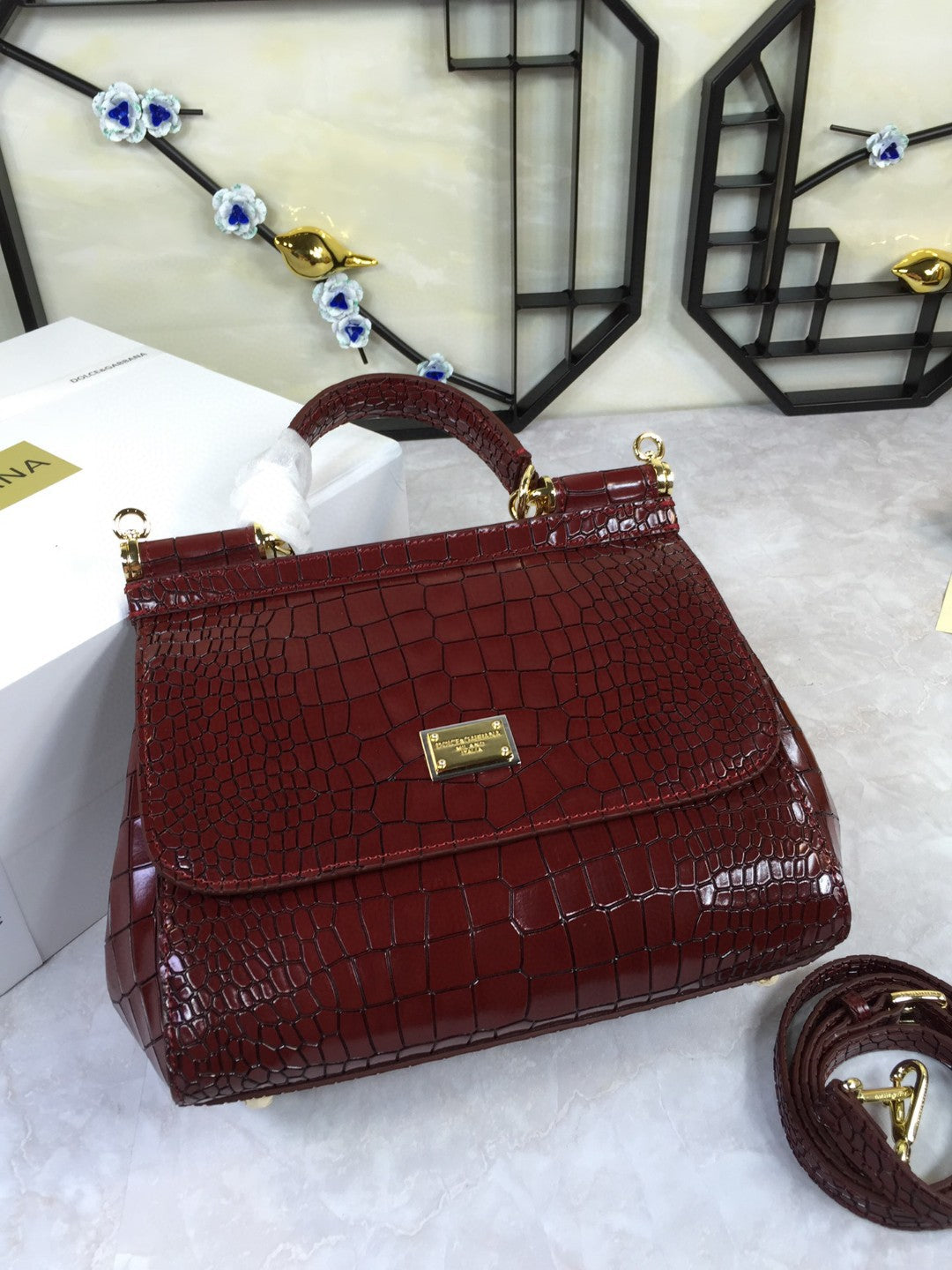 Metop Qualityum Sicily Foiled Crocotop Travel Bag