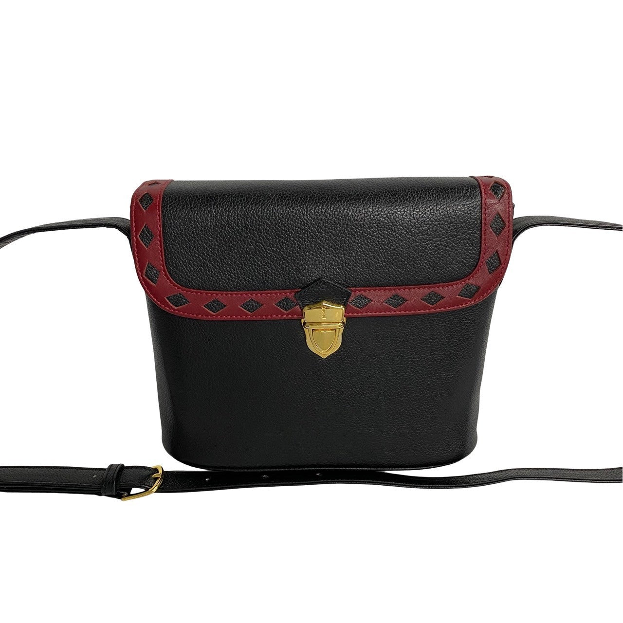 YSL Saint Laurent Yves Shoulder Bag Women Leather Black