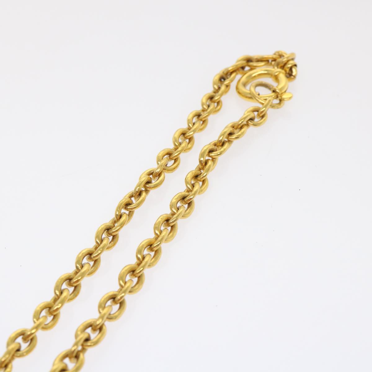 Chanel Chain Necklace Gold Tone CC Auth A